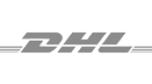 Logo da DHL cliente atendido pela Rayflex